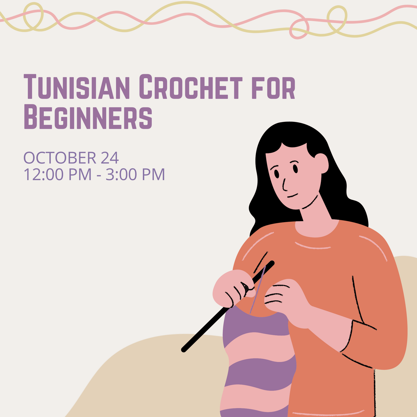 October Class | Introduction to Tunisian Crochet