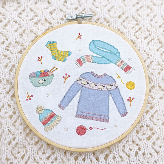 Knitted Bliss Embroidery Kit | The Wooliest Season