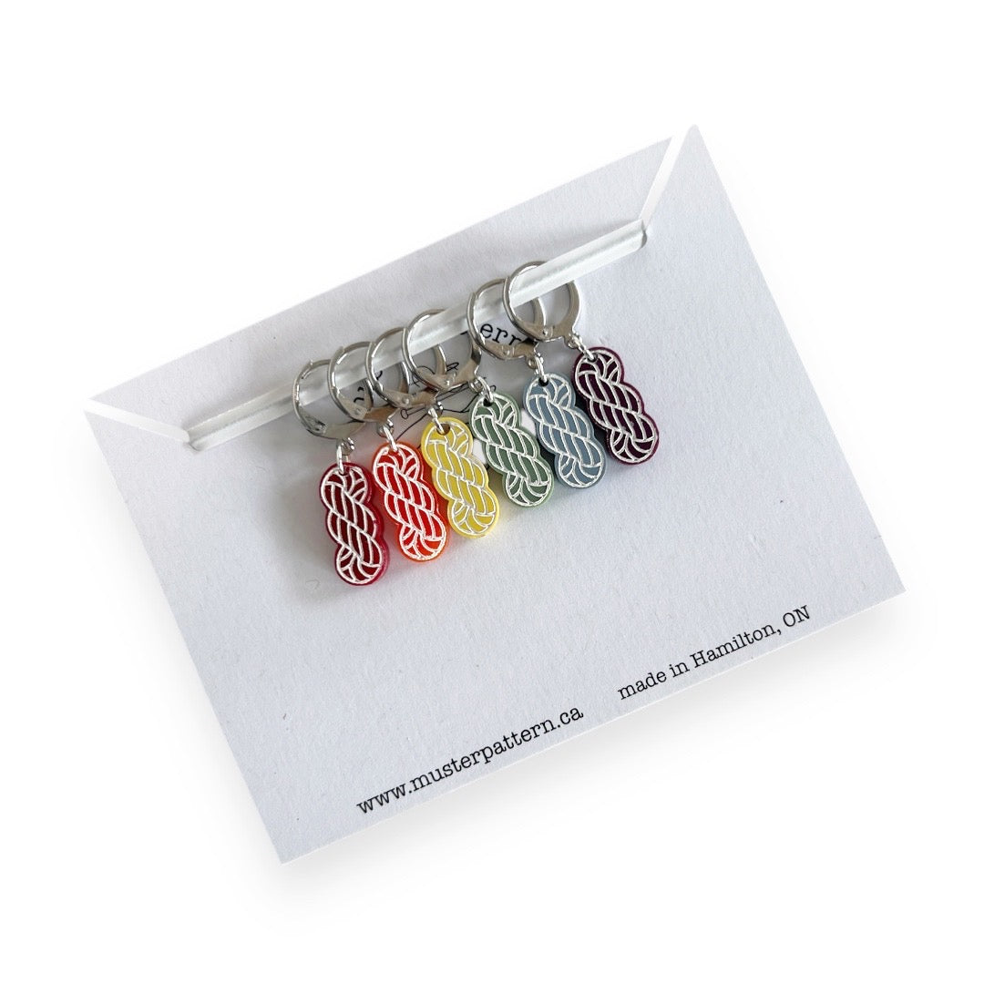 muster.pattern Rainbow Skein Stitch Markers