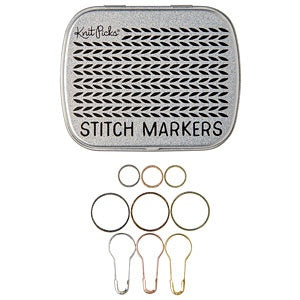 Knit Picks Metallic Stitch Marker Variety Pack & Tin