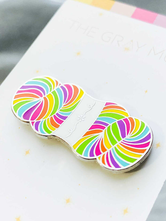 The Creative Knitter | Rainbow Skein Enamel Pin